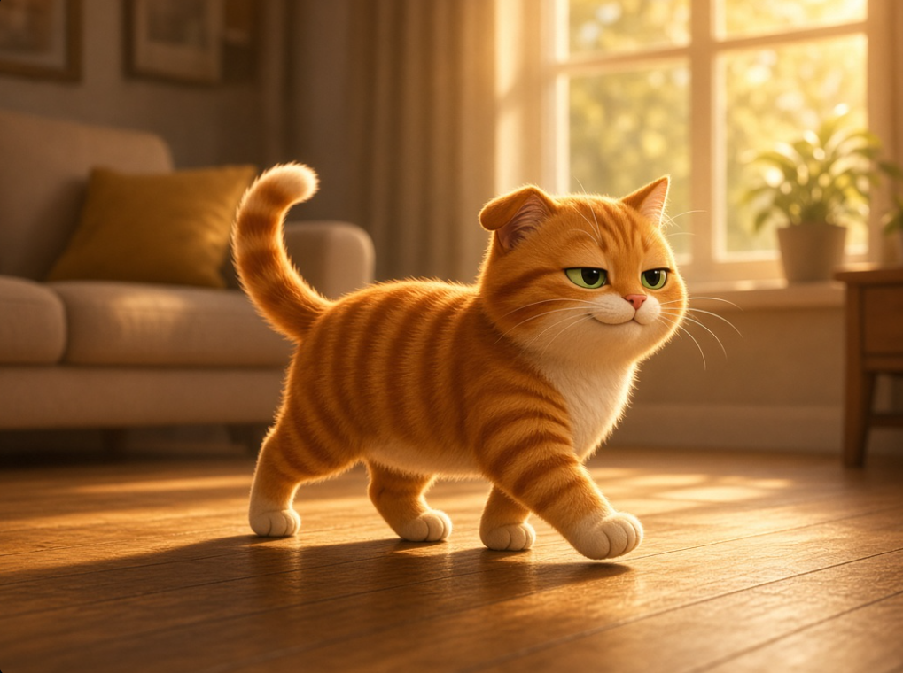 House Cat surveying the living room